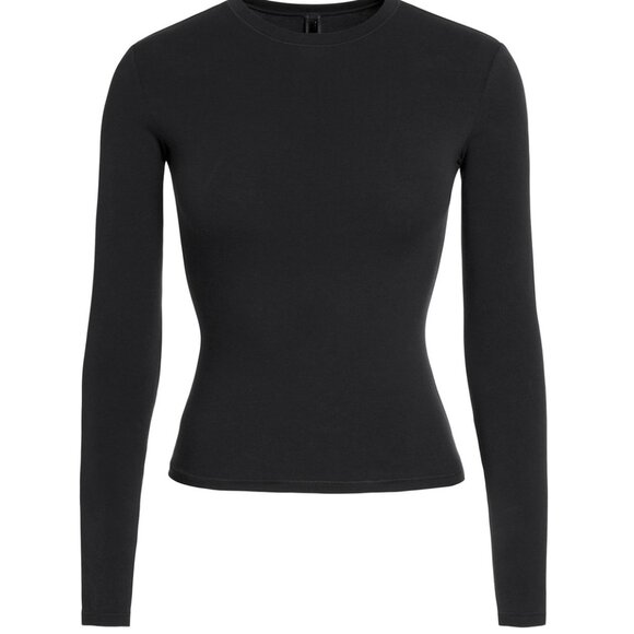 SKIMS Fits Everybody Long Sleeve T-Shirt Black - Size Large - Worn Twice - Picture 2 of 5